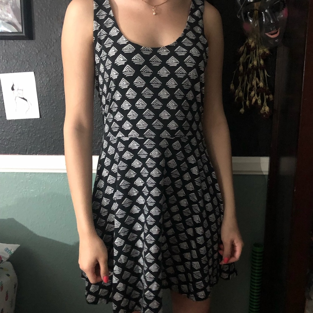 Black and white vans skater dress